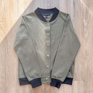 Green Derek Heart Button Up Jacket